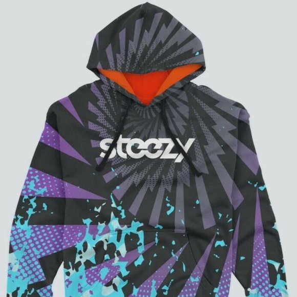 STEEZY Focus Hoodie Graphics Pullover Mens M~Women L Silky Vibrant Colors - Picture 2 of 11